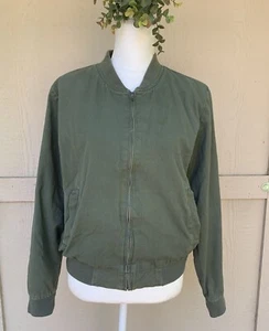 BRANDY MELVILLE Army Green BOMBER Zip Jacket. Free Shipping - Picture 1 of 7
