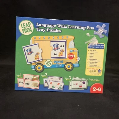 Leap Frog Language Whiz Learning Bus Tray Puzzle 2-6 Kids Educational - Image 1 of 4