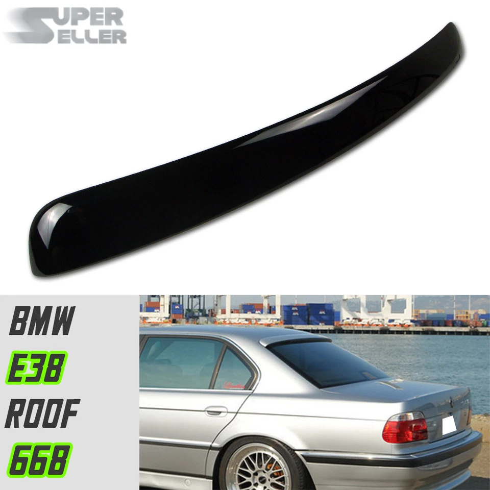 Alerón de techo trasero tipo A adecuado para BMW 740i 750i E38 95-01 pintado #668 negro Foto 1 de 1