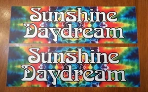 Set of 2 Sunshine Daydream 8" x 2.5" Tie Dye Vinyl Stickers - Grateful Dead - Picture 1 of 3