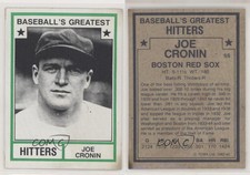1982 TCMA Baseball's Greatest Hitters Tan Back Joe Cronin #1982-40 HOF