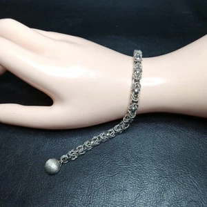 Vintage Jewelry Link Bracelet Silver Tone Sefty Chain. 9181 - Picture 1 of 8