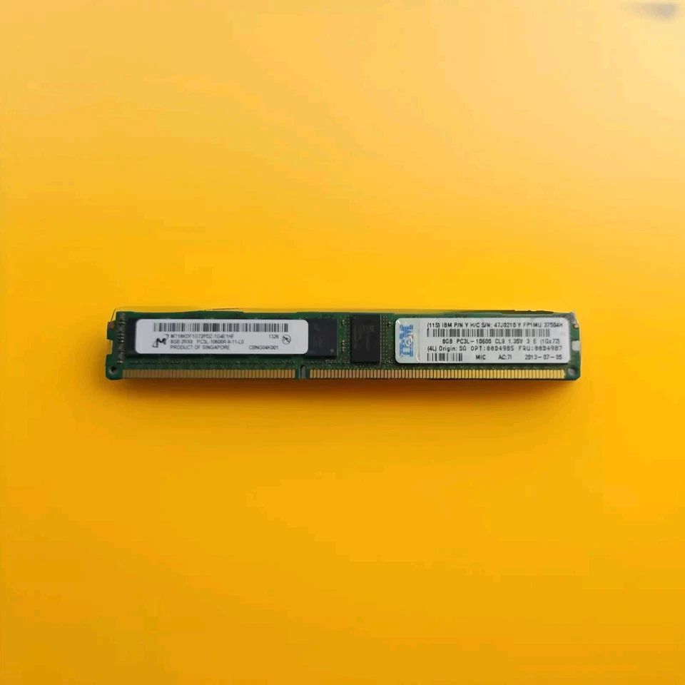 IBM - 47J0210 - 8GB 2RX8 PC3L-10600R VLP ECC memoria registrada (1x8gb) - 8 gb Foto 1 de 1