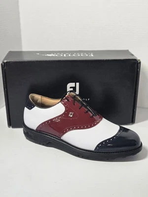 FootJoy DryJoys Premiere Series Wilcox charol para hombre-54522 golf talla 10,5 Foto 1 de 4