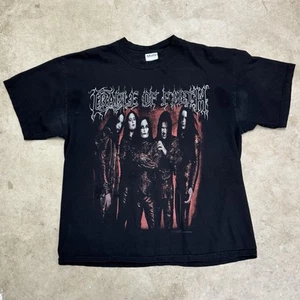 VTG 2003 Cradle Of Filth Damnation Every Day US Tour Shirt XL Black Distressed - Picture 1 of 12