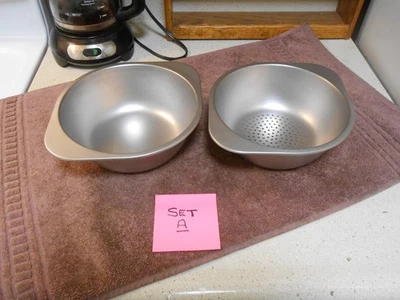 REVERE WARE Steamer & Double Boiler Inserts fit 2-3 qt. pots Brushed Stainless-A - Image 1 of 3
