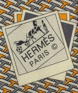 HERMES TIE 645913 SA  Orange “Instant Photo”100% Silk tie new in box without tag - Picture 1 of 6