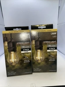 (2)Feit Electric acre S14 E26LED Bulb Soft White 11 Watt Equivalence 4 pk - Picture 1 of 1