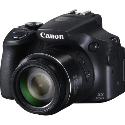 (Open Box) Canon PowerShot SX60 HS 16.1MP Digital Camera - Black - Image 1 of 4