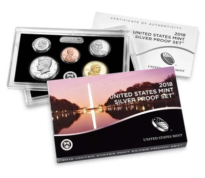 2018 Silver Proof Set U.S. Mint Original Government Packaging OGP COA - Image 1 of 4