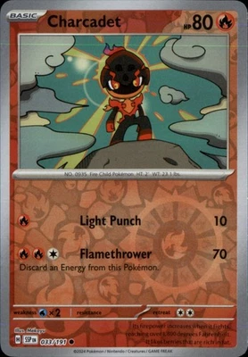 Charcadet - Reverse Holo Common SV08: Surging Sparks 033/191 NM - Image 1 of 2