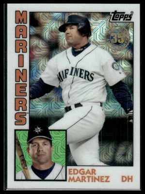 2019 Topps Update #T84U-37 Edgar Martinez Silver Pack 1984 Topps Baseball Chrome - Image 1 of 2