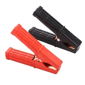 2Pcs 100A Heavy-Duty Insulated Alligator Clips,Battery Crocodile Electrical T... - Picture 1 of 9