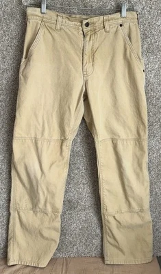 Pantalones Patagonia All Seasons de lona de cáñamo doble rodilla para hombre 32x30 ratán tostado 55780 Foto 1 de 4