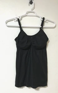 Quince Size XL Seamless Black Maternity & Nursing Tank Top Camisole *no pads* - Picture 1 of 13