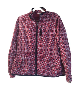 Izod Golf Women's Size Large Lightweight Jacket Geometric Pink Black Gray Pocket - Picture 1 of 13