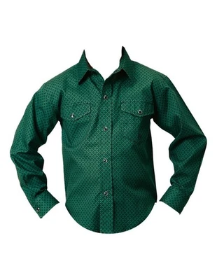 Camisa Roper Western Niños L/S Hoja Foulard Bosque 03-030-0225-1003 GR Foto 1 de 2