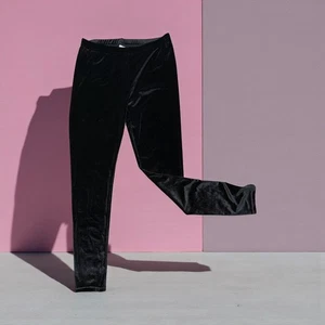 Leggings elásticos para mujer Jessica Simpson talla M negros estilo terciopelo - Imagen 1 de 6