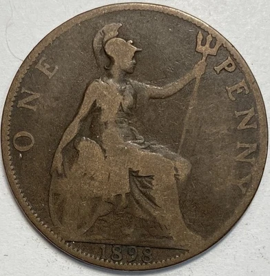 1898 Great Britain UK Bronze Large Penny - Image 1 of 2