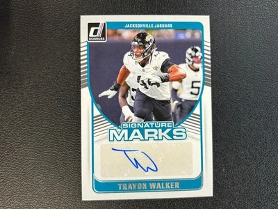 Travon Walker 2024 Donruss Marks Auto Autograph Jacksonville Jaguars E34 - Image 1 of 2