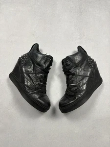 Vintage ASH Isabel Marant Style Y2K Studded Wedge Sneaker Punk EU 38 Schwarz 00s - Bild 1 von 24