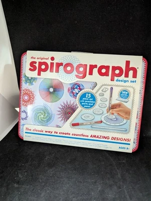Spirograph Design Tin Set Original Super Deluxe Toy Kids Art Case Travel NIB - Image 1 of 4