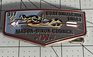 GUNEUKITSCHICK LODGE 317 MASON DIXON COUNCIL SCHNALLE PFADFINDER PFEILORDEN - Bild 1 von 2