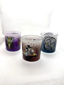 3 Candelabros a batería votivos de vidrio Disney Halloween Mickey Donald Tinkerbell - Imagen 1 de 4