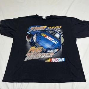 Maglietta Vintage Tour 2004 Programma NASCAR Feel The Thunder 53 Nera 2 Lati XXL - Foto 1 di 7