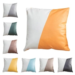 Copricuscino Ecopelle Massello Casa Divano Ufficio Auto Lancio Federa Decorazione - Foto 1 di 10