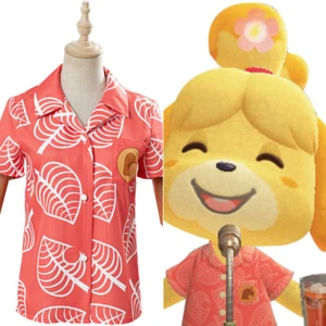 Animal Crossing Isabelle Disfraz de Cosplay Para Mujer Verano Manga Corta Camisas Prenda para el torso - Imagen 1 de 12