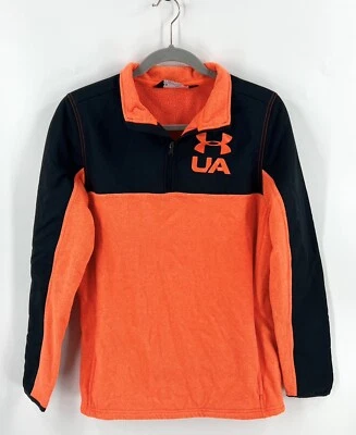 Chaqueta Pullover Under Armour Polar Juvenil XL (18) Naranja Neón Negro Cuarto Cremallera Foto 1 de 4