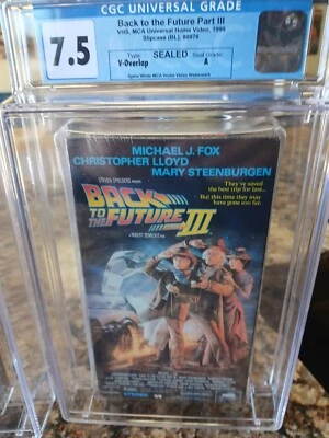 Back to the Future Part 3 (1990) VHS - New Sealed Watermark Graded CGC 7.5 A - Image 1 of 3