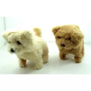 Gehen, Bewegen, Bellen, Schwanz Wageln Plüschtier Baby Mini Welpe Hund zufällige Farbe - Bild 1 von 6