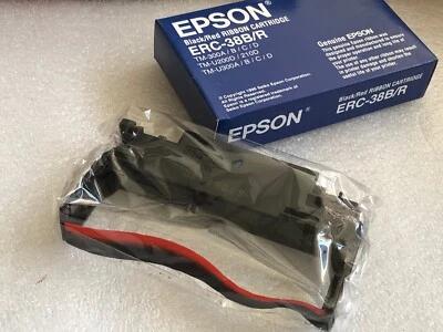 1x  Genuine EPSON Black/Red Ribbon Cartridge ERC-38 B/R - Image 1 of 4
