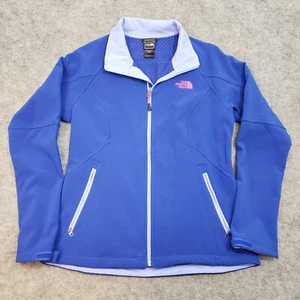 The North Face Jacket Womens Medium Activewear Full Zip Pockets Blue W/Pink Logo - Picture 1 of 12