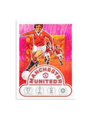 Póster Manchester United FC años 70 vintage fútbol arte impresión regalo 12x16" Foto 1 de 2