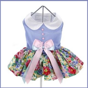 Doggie Design Floral Multi-Color Pearl Harness Dress with Matching Leash XS Sm - Picture 1 of 4