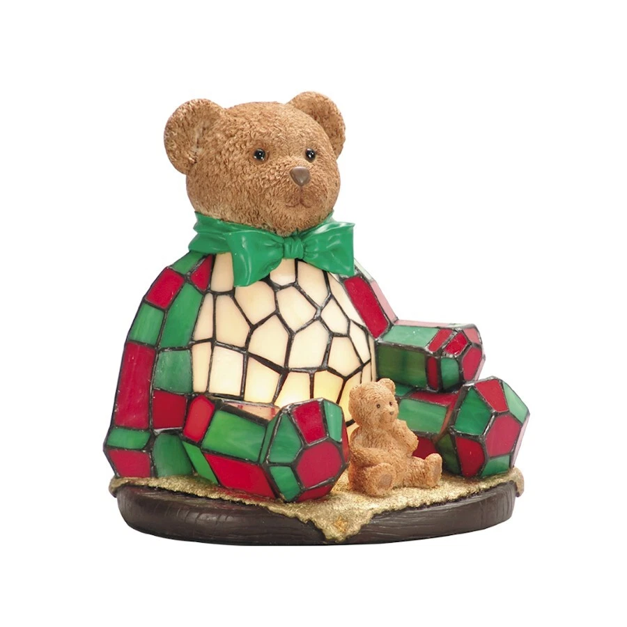 Dale Tiffany Noel Bear Tiffany Accent Lamp, Hand Painted - RS106 - Image 1 of 1