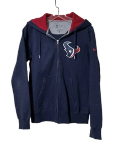 Nike NFL Houston Texans  Hooded Full Zip Navy Jacket   Logo Pockets Size M-M - Picture 1 of 5