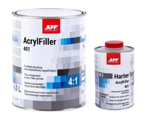 SET APP 020420+020518 HS relleno acrílico 4:1 blanco incl. endurecedor normal 5,0 L | verde - Imagen 1 de 4