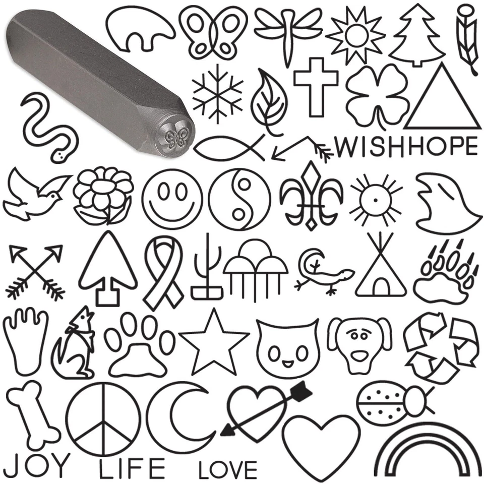 Steel Stamp Punch Tool Steel Design Embellish Metal Plastic Jewelry Blanks Clay - Image 1 of 1