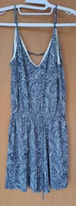 Damen Jeans Latzhose Overall Jeansanzug Hose Hot Pants Jumpsuit blau weiß kurz s - Bild 1 von 7