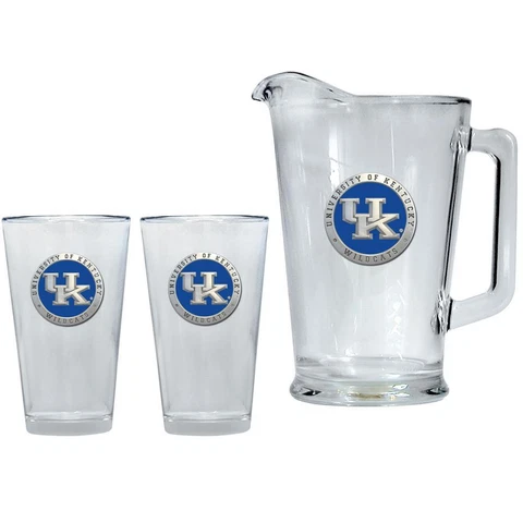 Kentucky Wildcats UK Pitcher and Pint Glass Set Beer Set Cover