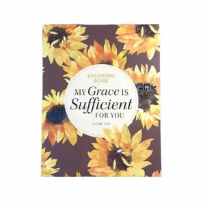 Christian Art Gifts My Grace Is Sufficient For You Bound Coloring Book New - Picture 1 of 17