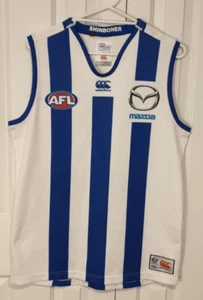 NORTH MELBOURNE FC Kangaroos AFL Canterbury 2017 White Guernsey Jumper Size L. - Picture 1 of 9