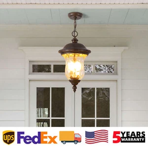 19'' Pendant Light Outdoor for Porch Hanging Lantern Exterior Ceiling Fixture UL - Picture 1 of 9