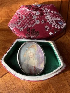 Antike Brosche mit Lupenmalerei - 19 Jhrd. Silber, signiert, Punziert. - Bild 1 von 10