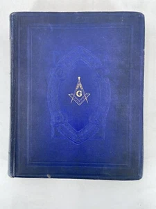 MASONIC CYCLOPEDIC INDEXED HOLY BIBLE,1949,RED LETTER EDITION,JOHN HERTEL, GILT - Picture 1 of 12