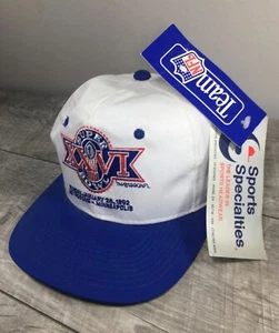 Vintage Sports Specialties Twill NOS Super Bowl XXVI Blue Snapback Hat Cap 90s - Picture 1 of 9